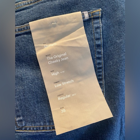 Everlane- The Original Cheeky Jean, Dark Denim, Size 35 - Picture 8 of 12